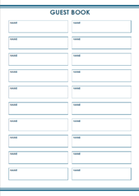 ゲストブックのテンプレート書式・Word